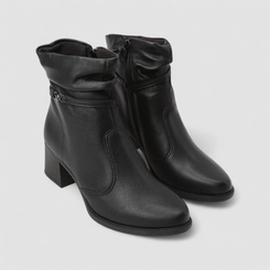 Ankle Boot Feminina Mississipi Detalhe Coração Preto