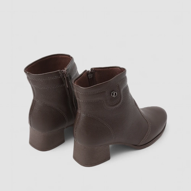 Ankle Boot Feminina Dakota Couro Marrom