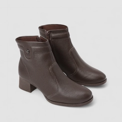 Ankle Boot Feminina Dakota Couro Marrom