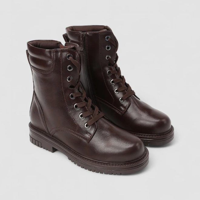 Bota Coturno Feminino Mooncity Marrrom