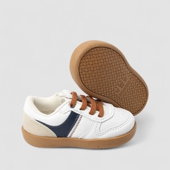 Tênis Casual Bebê Vertus Elástico Branco