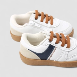 Tênis Casual Bebê Vertus Elástico Branco