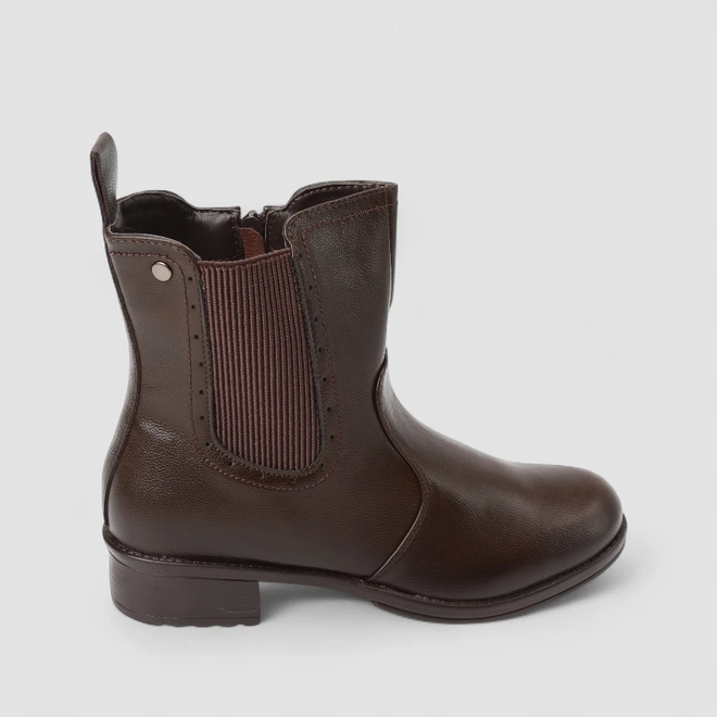 Bota Chelsea Feminina Mooncity Marrom