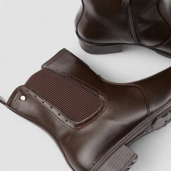 Bota Chelsea Feminina Mooncity Marrom