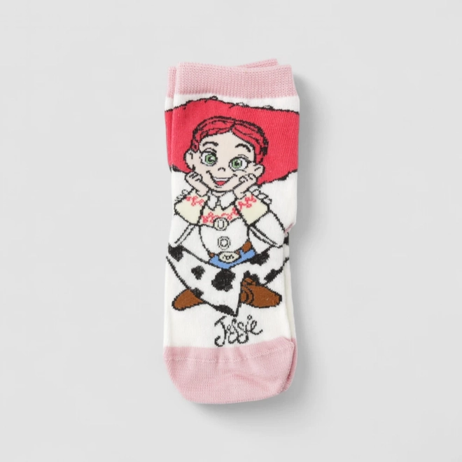 Meia Infantil Lupo Toy Story Jessie 24-29 Off White & Rosa