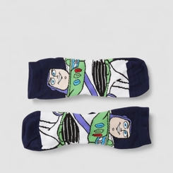 Meia Infantil Lupo Buzz Lightyear Toy Story 30-36 Marinho