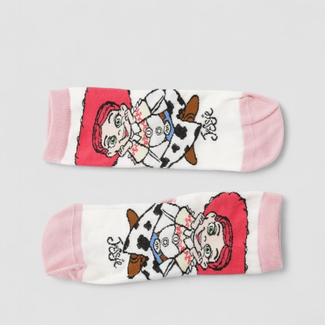 Meia Infantil Lupo Toy Story Jessie 30-36 Off White & Rosa