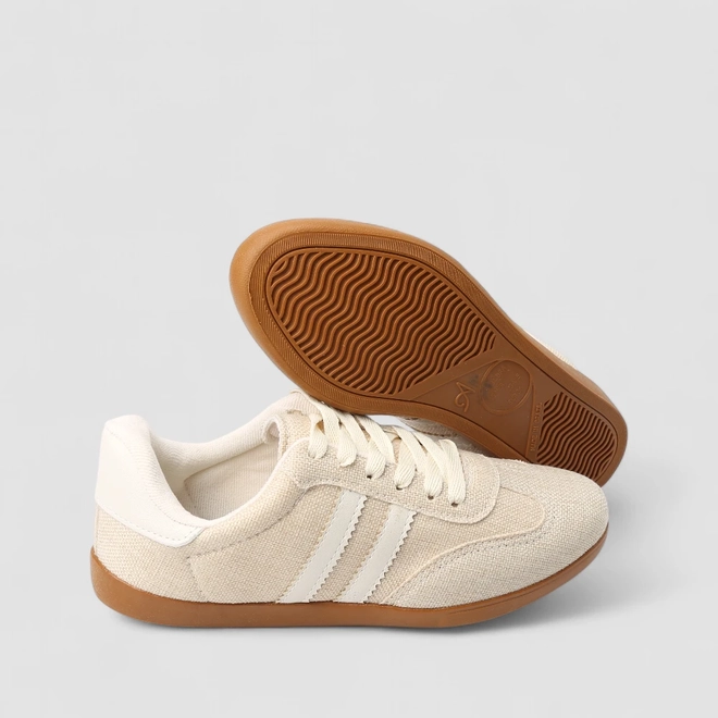 Tênis Casual Feminino Penélope Rafia Creme
