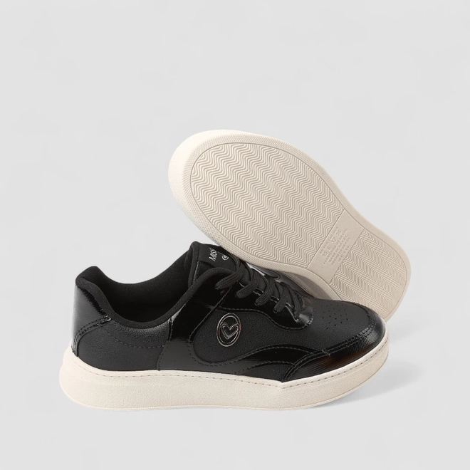 Tênis Casual Feminino Mississipi Verniz Preto