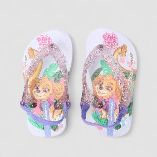 Chinelo Infantil Ipanema Patrulha Canina Glitter Roxo
