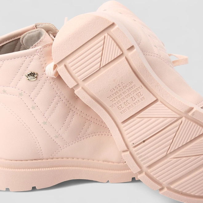 Coturno Infantil Pink Cats Prespontos Estrelas Rosa