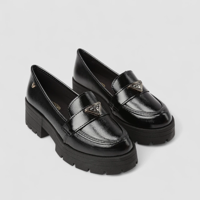 Mocassim Feminino Mississipi Verniz Tratorado Preto