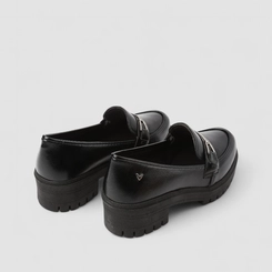 Mocassim Feminino Mississipi Tratorado Enfeite Metálico Preto