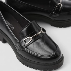 Mocassim Feminino Mississipi Tratorado Enfeite Metálico Preto