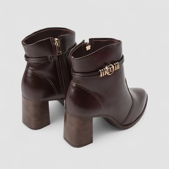 Ankle Boot Feminina Dakota Metálico Dourado Marrom