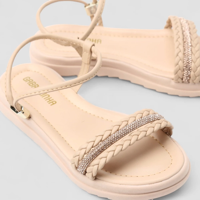 Sandália Infantil Gabrielinha Strass Rosa