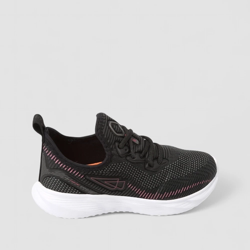 Tênis Esportivo Feminino Repplay High Comfort Science Detalhe Rosa Mesh Preto
