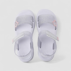 Sandália Infantil Zaxy Glitter Estrela Lilás