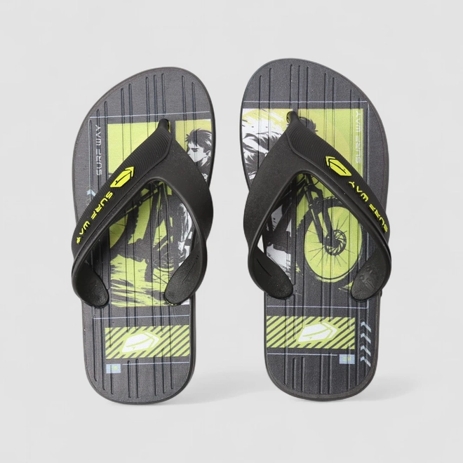 Chinelo Infantil Danper Surf Way Preto & Verde
