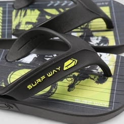 Chinelo Infantil Danper Surf Way Preto & Verde