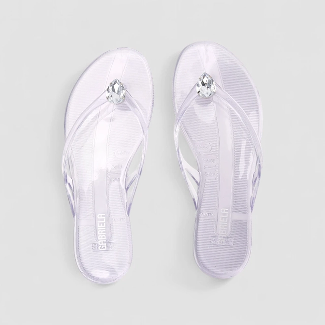 Chinelo Feminino Gabriela Detalhe Pedraria Transparente