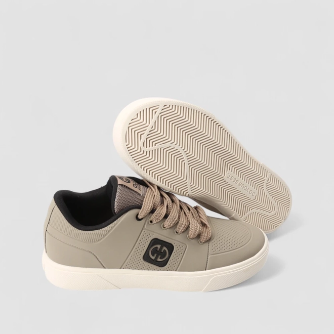 Tênis Casual Masculino Ollie Originals Perfuros Cinza