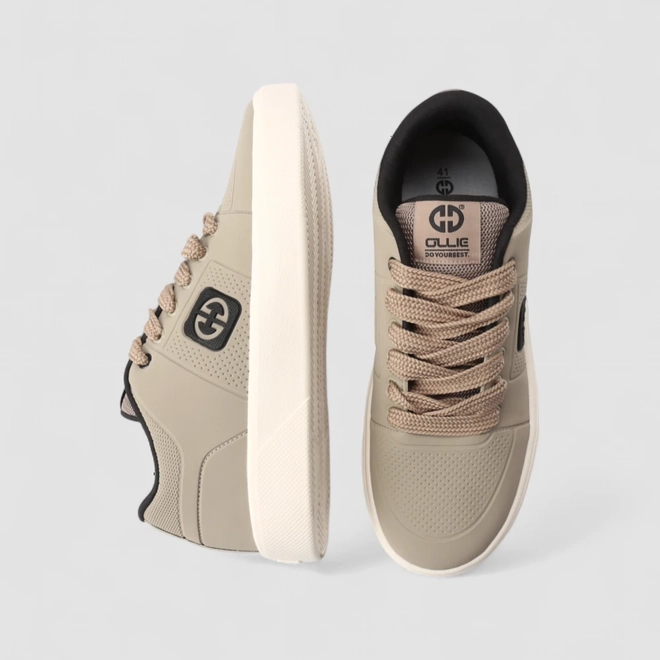 Tênis Casual Masculino Ollie Originals Perfuros Cinza