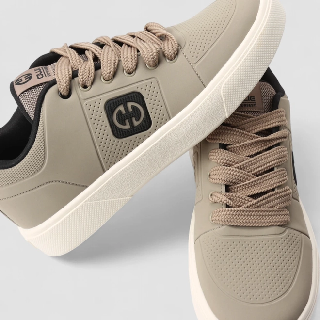 Tênis Casual Masculino Ollie Originals Perfuros Cinza
