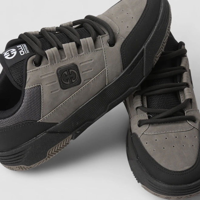 Tênis Casual Masculino Ollie Originals Mesh Nobuck Preto & Cinza