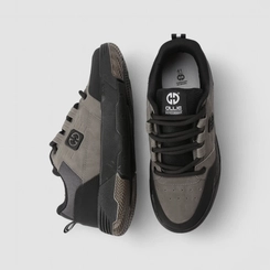 Tênis Casual Masculino Ollie Originals Mesh Nobuck Preto & Cinza