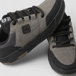 Tênis Casual Masculino Ollie Originals Mesh Nobuck Preto & Cinza