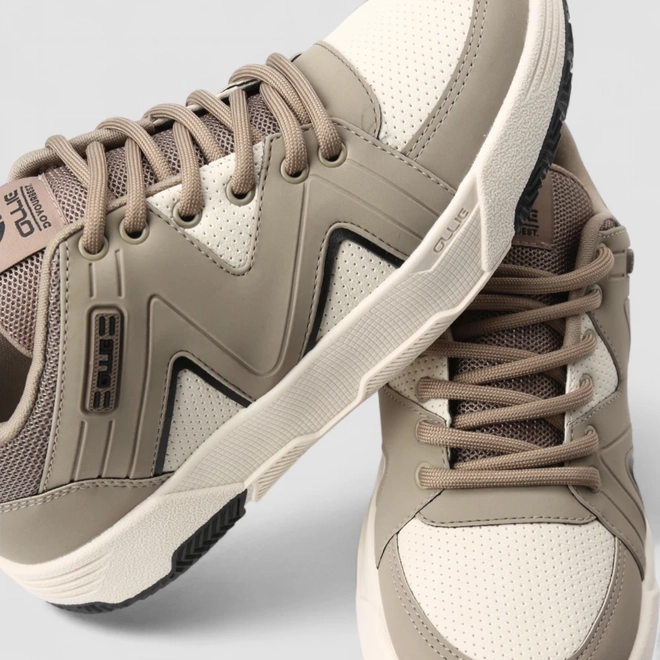 Tênis Casual Masculino Ollie Originals Mesh Recorte Nobuck Bege