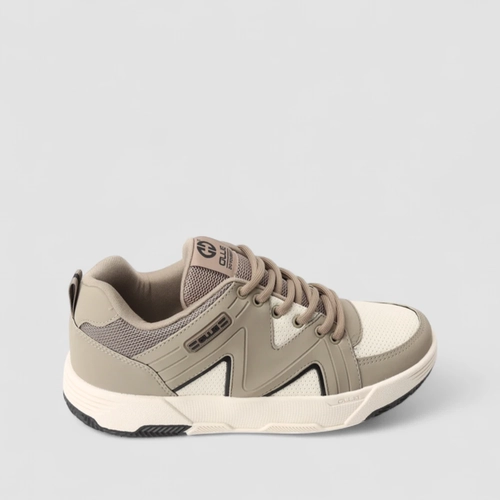 Tênis Casual Masculino Ollie Originals Mesh Recorte Nobuck Bege