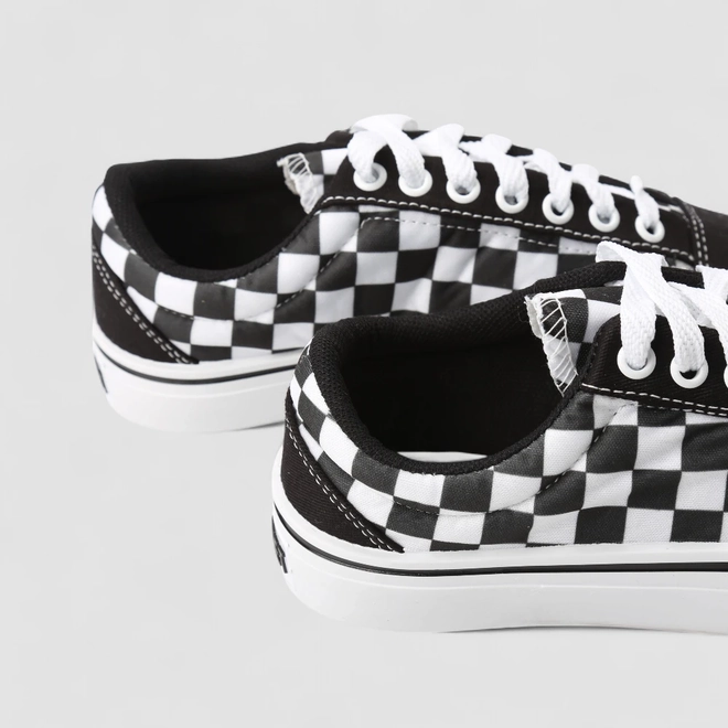 Tênis Casual Feminino Star Feet Xadrez Preto & Branco