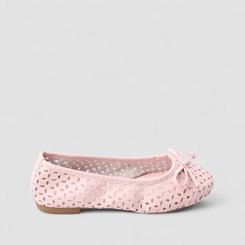 Sapatilha Infantil Gabrielinha Perfuros Laço Rosa