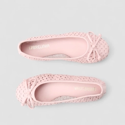 Sapatilha Infantil Gabrielinha Perfuros Laço Rosa