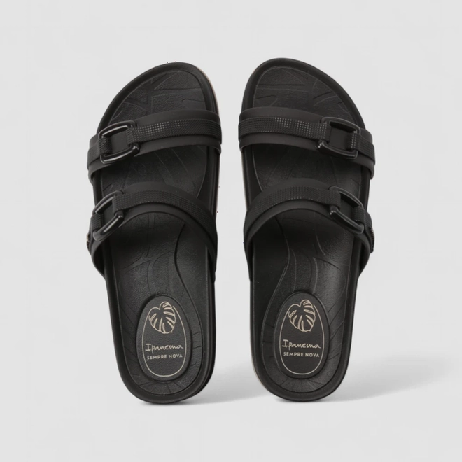 Chinelo Feminino Ipanema Multitiras Preto