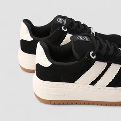 Tênis Casual Feminino Via Marte Nobuck Cadarço Extra Preto