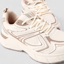 Tênis Casual Feminino Via Marte Mesh Bege