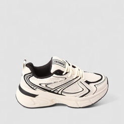 Tênis Esportivo Feminino Via Marte Recorte Off White