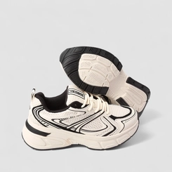 Tênis Esportivo Feminino Via Marte Recorte Off White
