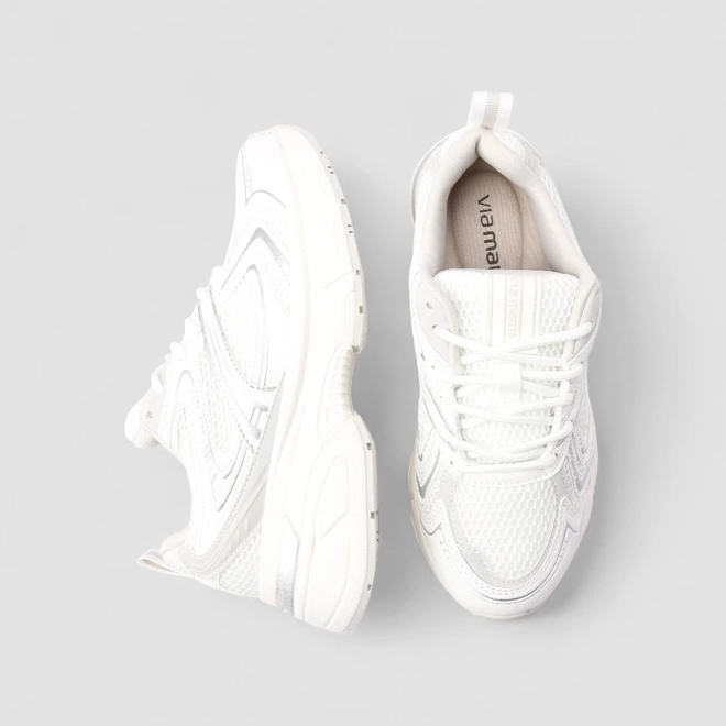 Tênis Casual Feminino Via Marte Mesh Branco