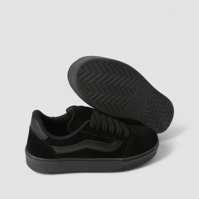 Tênis Casual Feminino Gabriela Camurça Preto