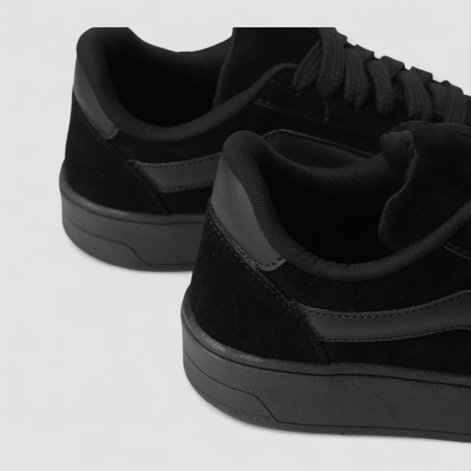 Tênis Casual Feminino Gabriela Camurça Preto