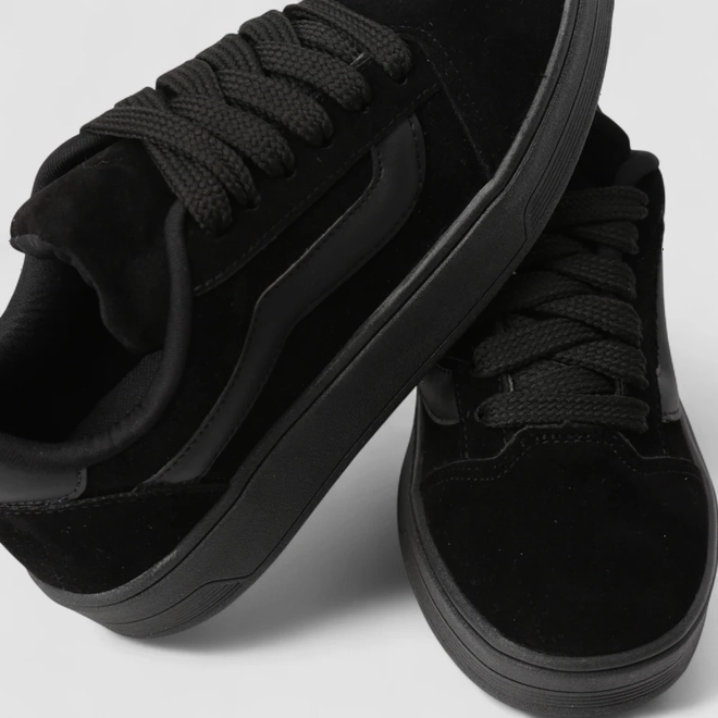 Tênis Casual Feminino Gabriela Camurça Preto