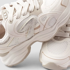 Tênis Chunky Feminino Via Marte Mesh Strass Bege