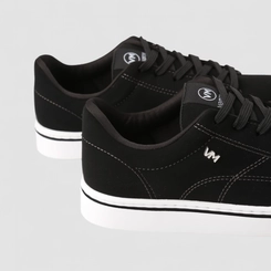 Tênis Casual Feminino Via Marte Nobuck Pesponto Preto