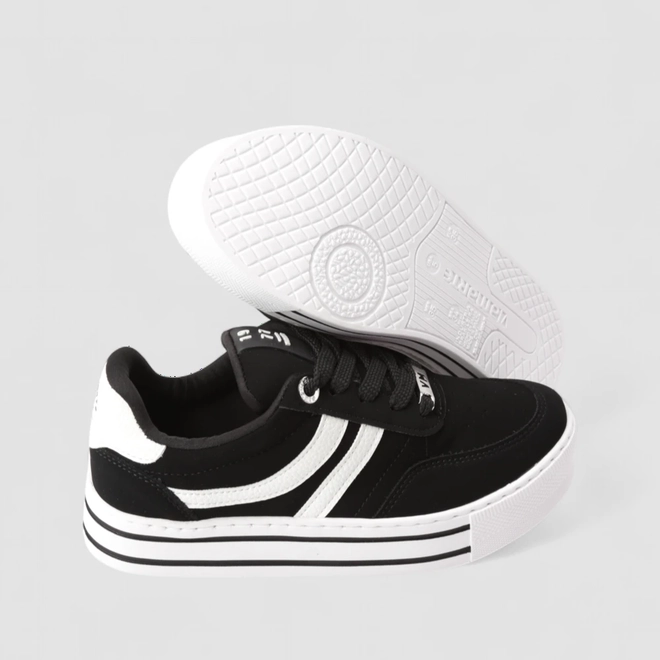 Tênis Casual Feminino Via Marte Nobuck Preto