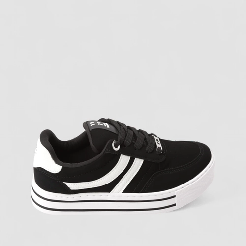 Tênis Casual Feminino Via Marte Nobuck Preto