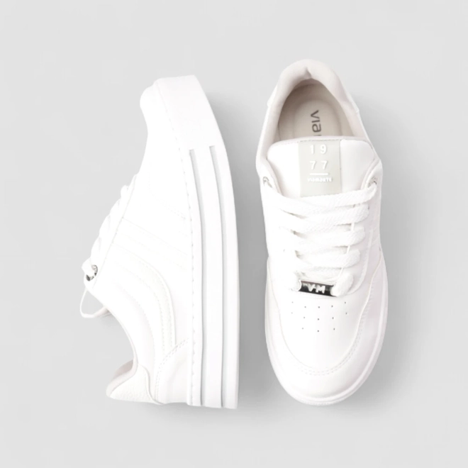 Tênis Casual Feminino Via Marte Plataforma Branco